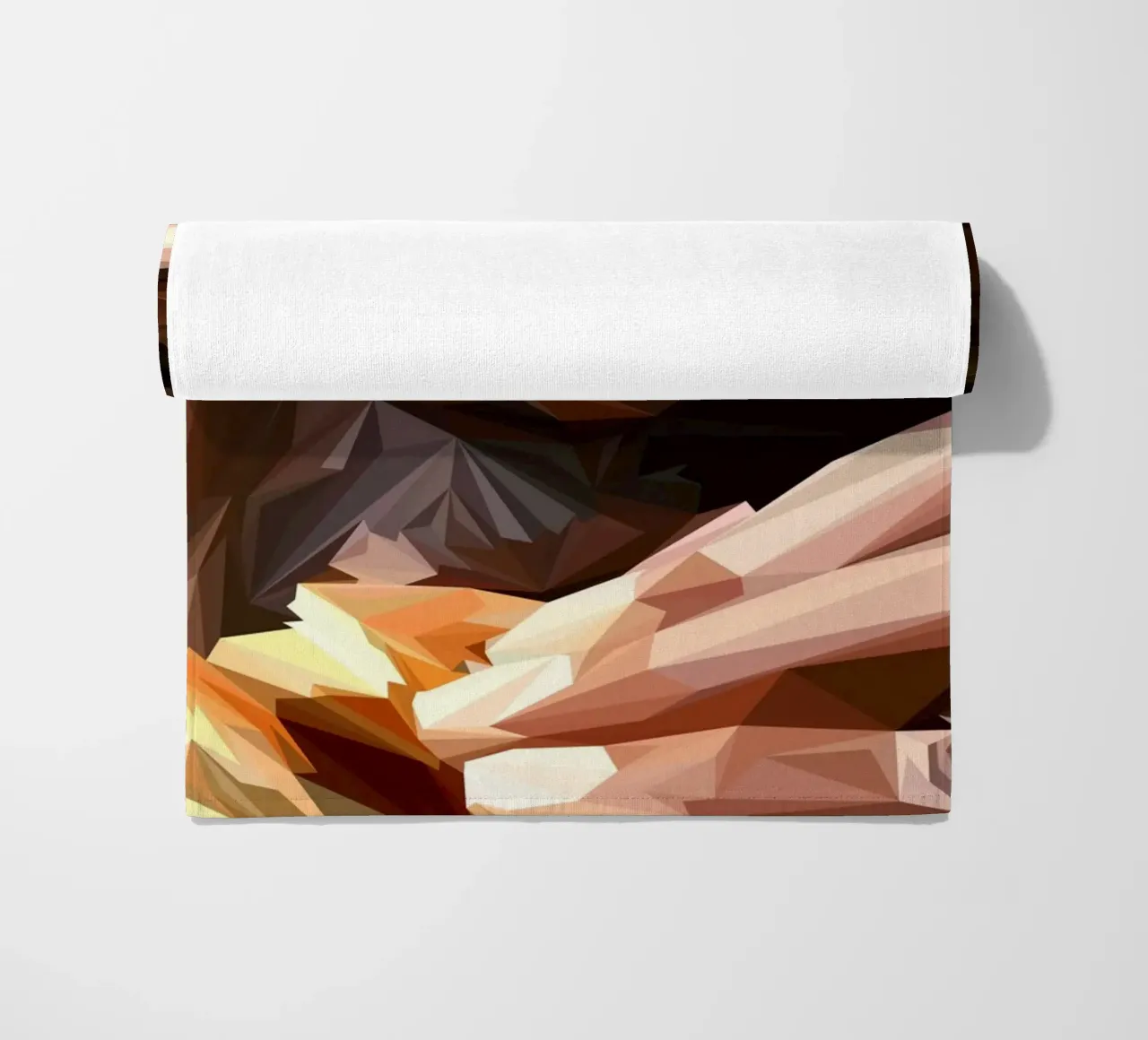 Man eat burger telo mare da Low poly art