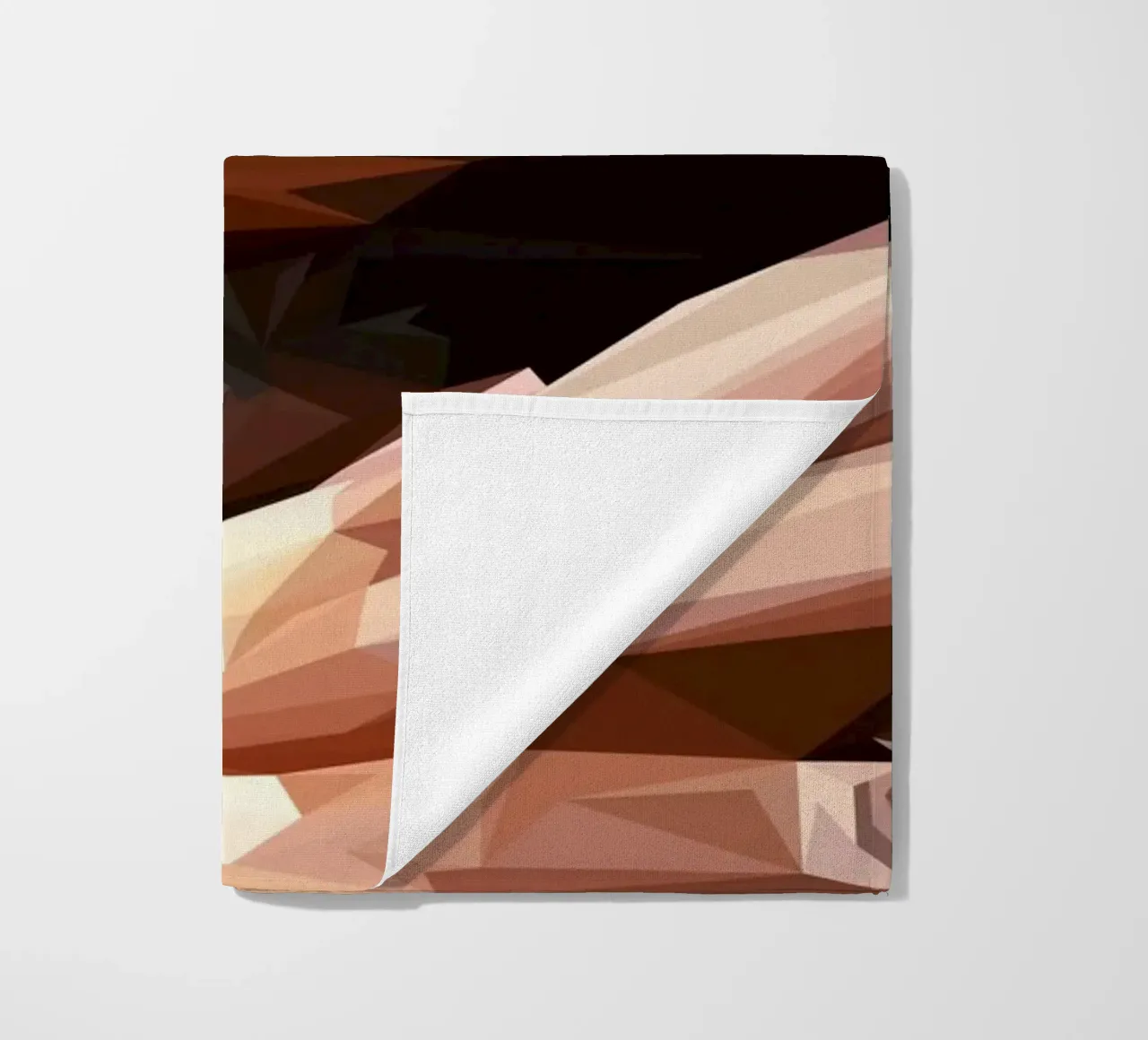 Man eat burger telo mare da Low poly art