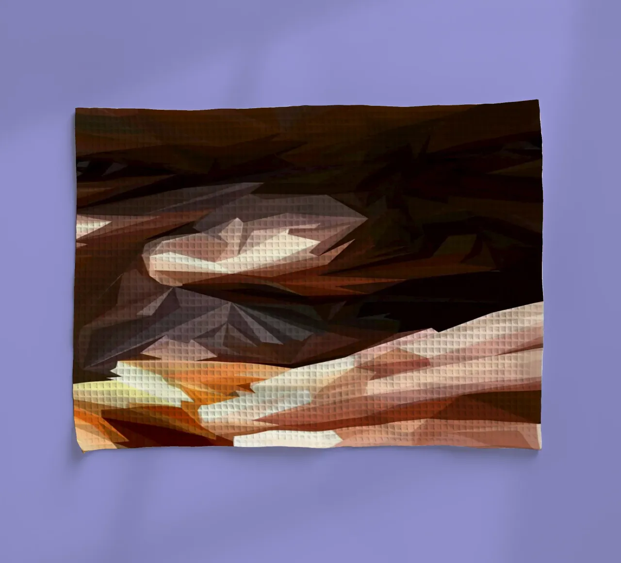 Man eat burger canovaccio da cucina da Low poly art