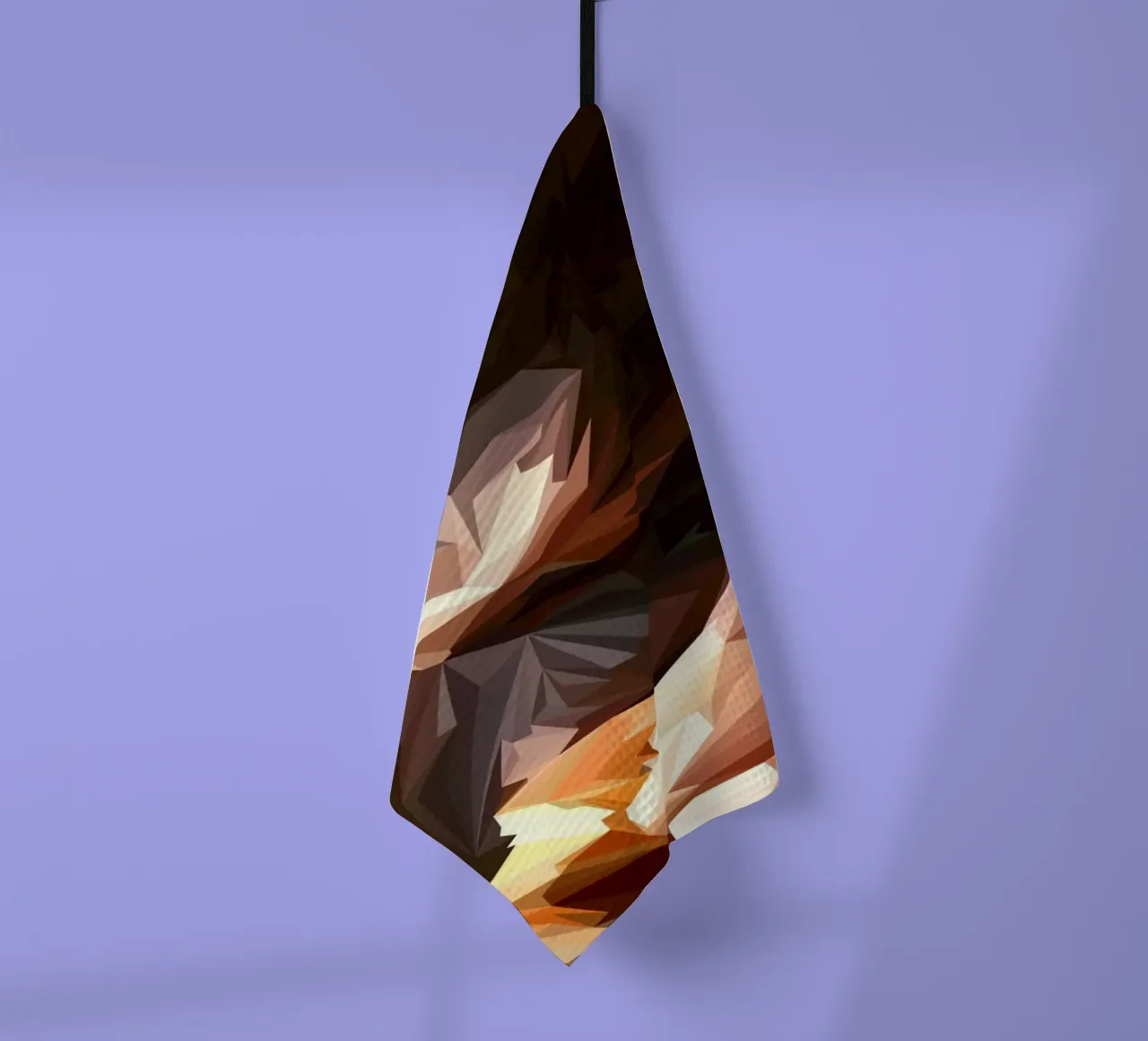 Man eat burger canovaccio da cucina da Low poly art