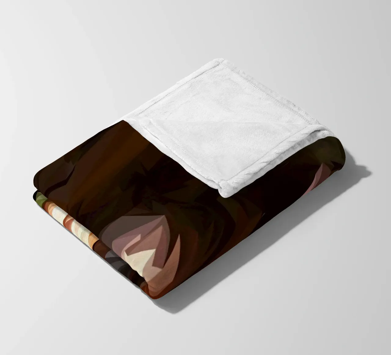Man eat burger coperta in pile da Low poly art