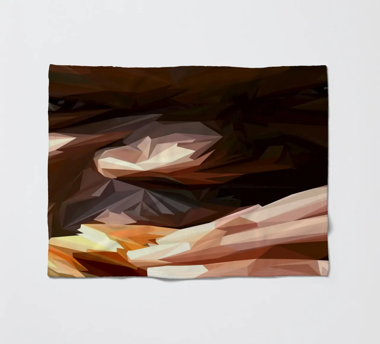 Man eat burger coperta in pile da Low poly art