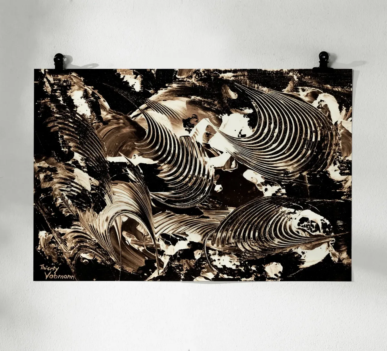 SEPIA 41 carta hahnemühle da Thierry Vobmann Abstract painting