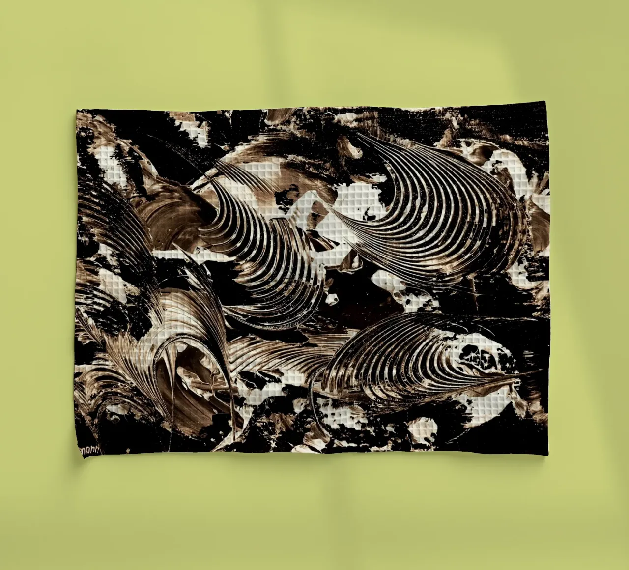 SEPIA 41 tea towel by Thierry Vobmann Abstract painting