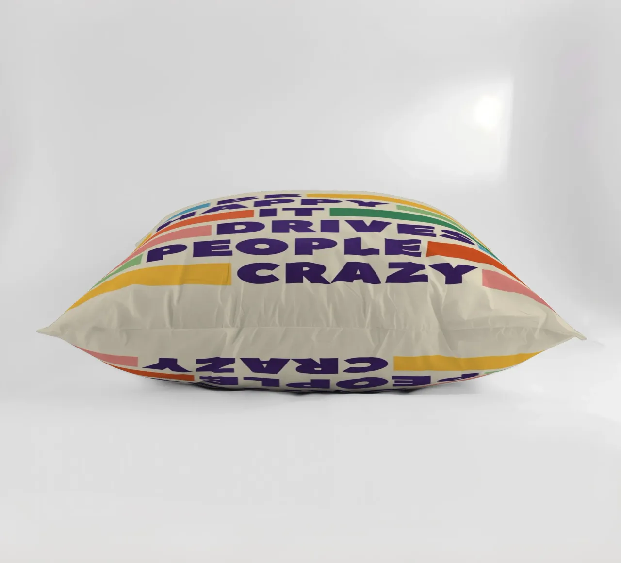 Essere felici fa impazzire la gente Arte retrò cuscino da showmemars