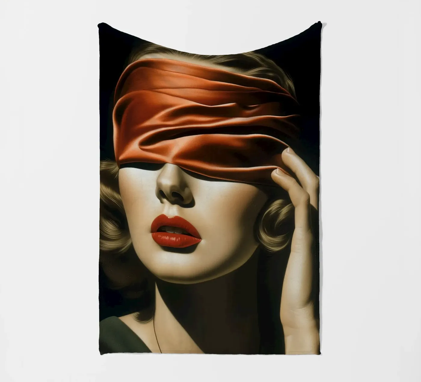 The red blindfold Fleecedecke von Carinaprint
