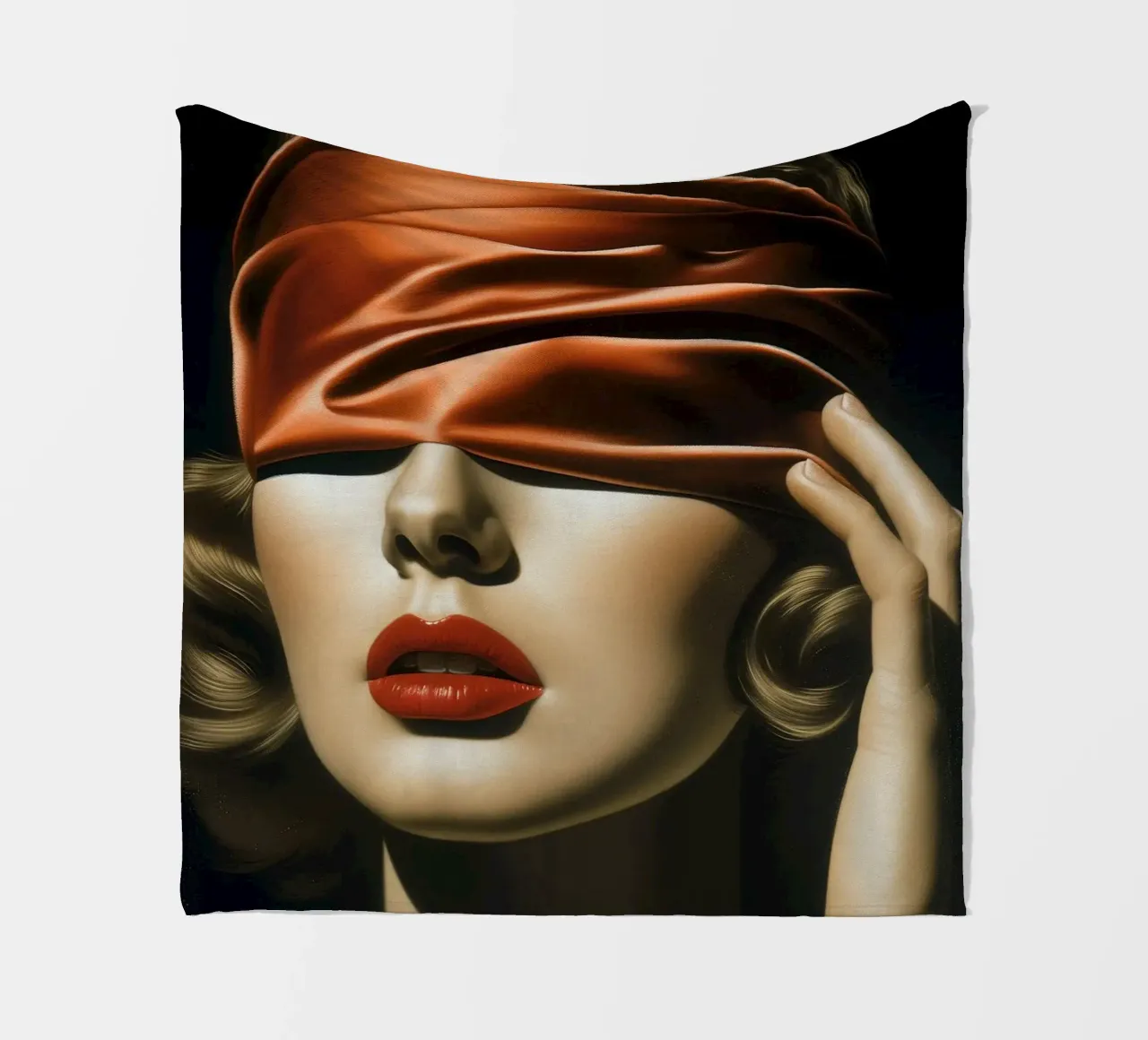 The red blindfold Fleecedecke von Carinaprint