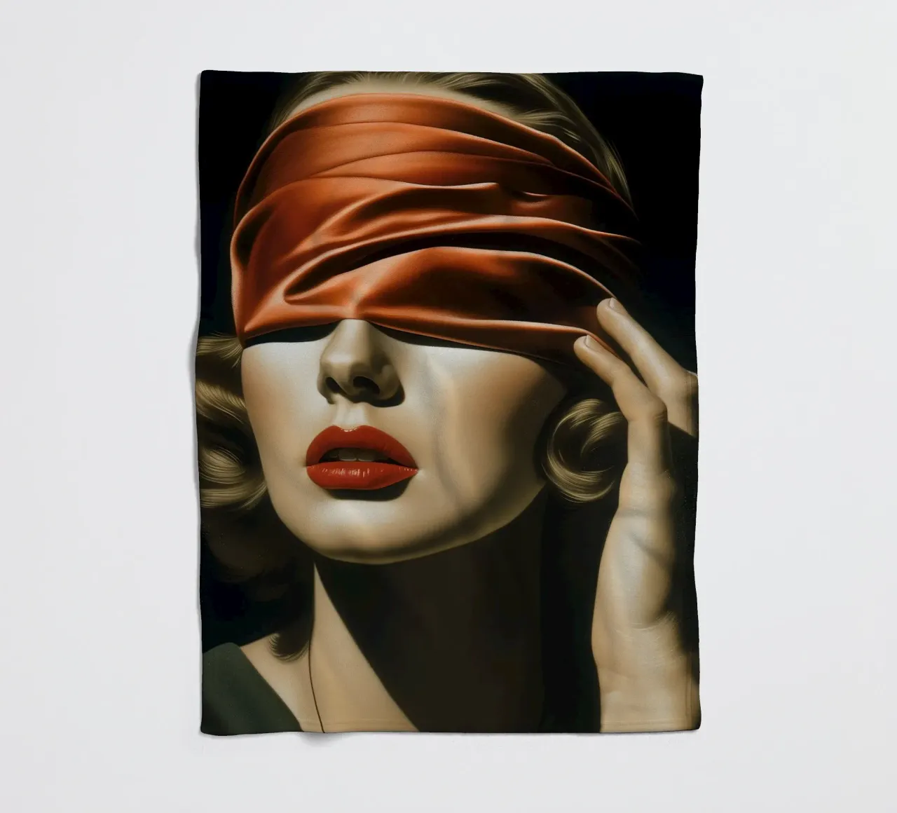 The red blindfold Fleecedecke von Carinaprint
