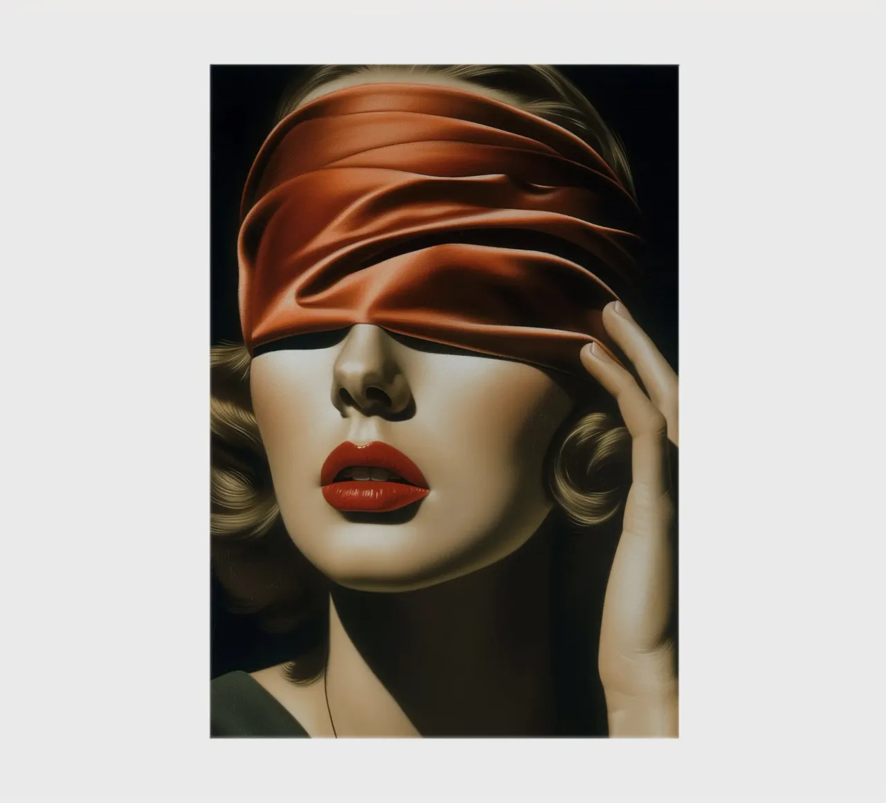 The red blindfold notebook by Carinaprint