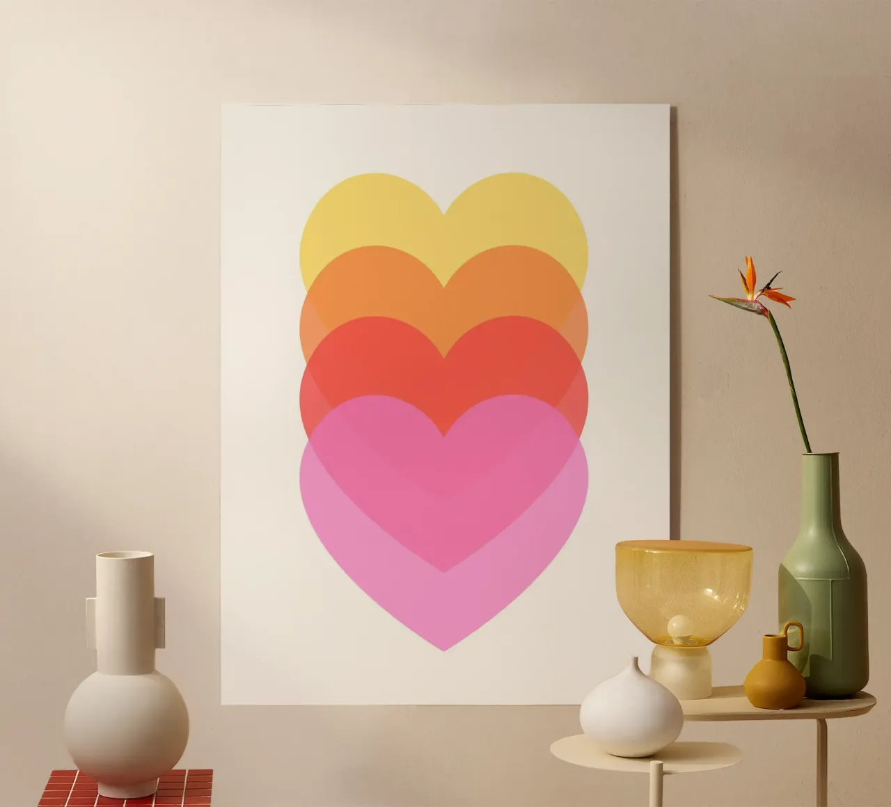 Bunte Herzen plexiglass da Ohkimiko