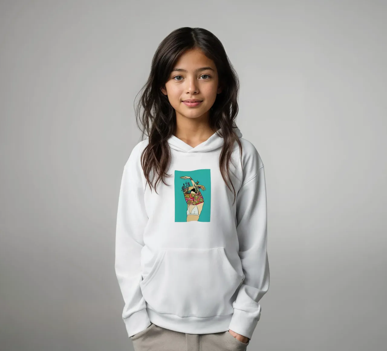 Inner Beauty felpa bambino con cappuccio da Ninhol