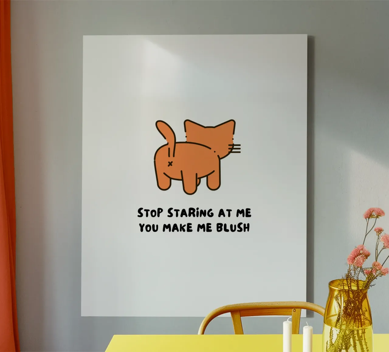 STOP STARING AT ME tela con Cornice a cassetta da Einfach Uebel