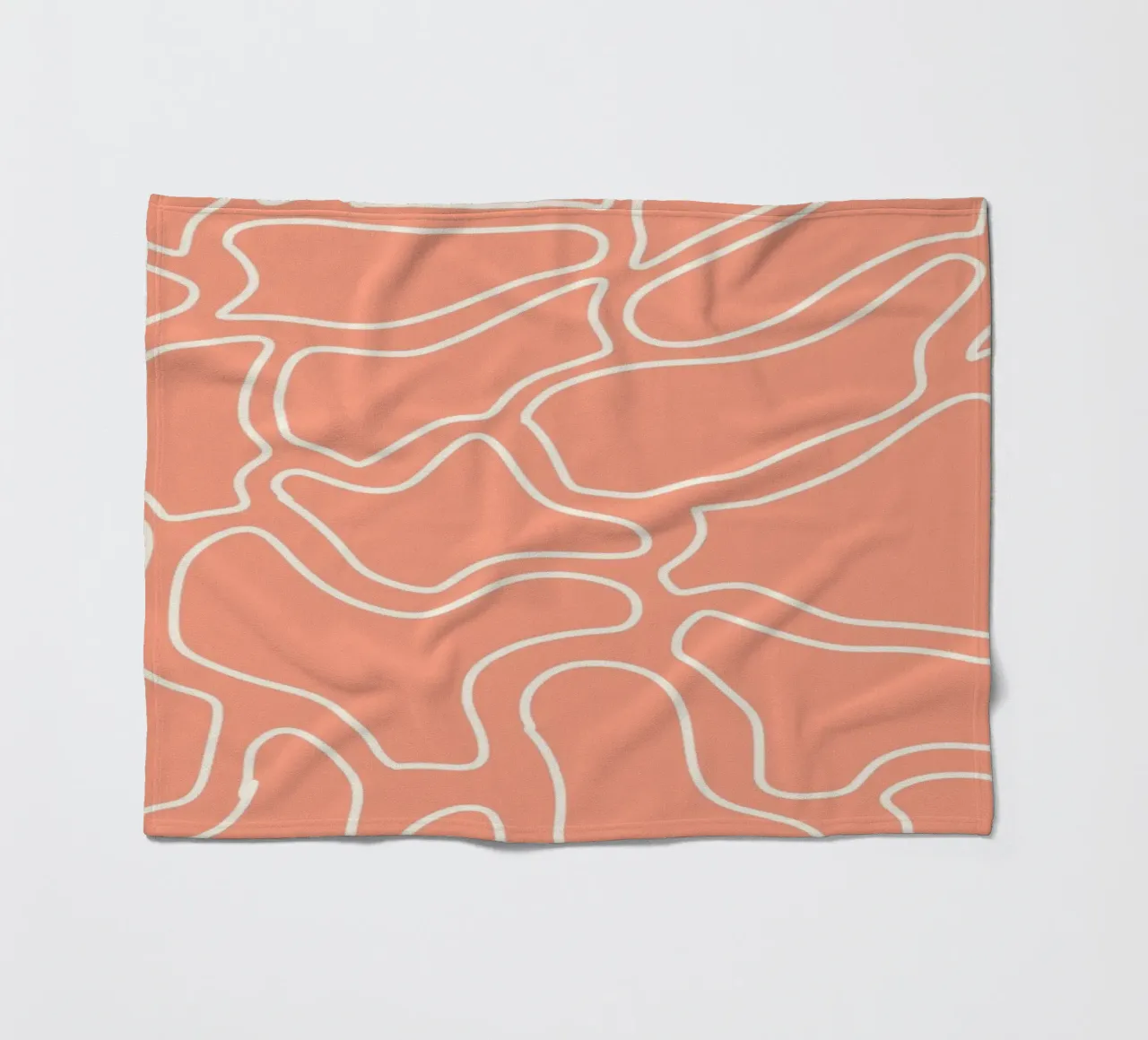 Minimalist Line Motif Fleecedecke von MODERN NUANCE
