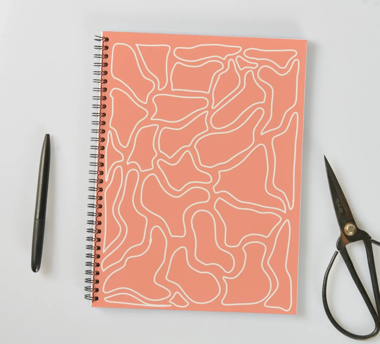 Minimalist Line Motif spiral notebook by MODERN NUANCE