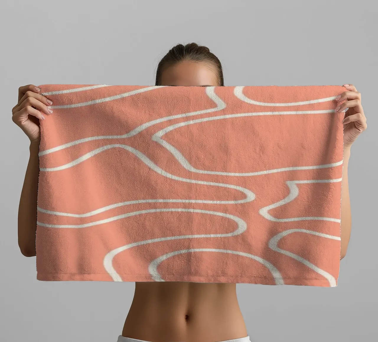 Minimalist Line Motif towel by MODERN NUANCE