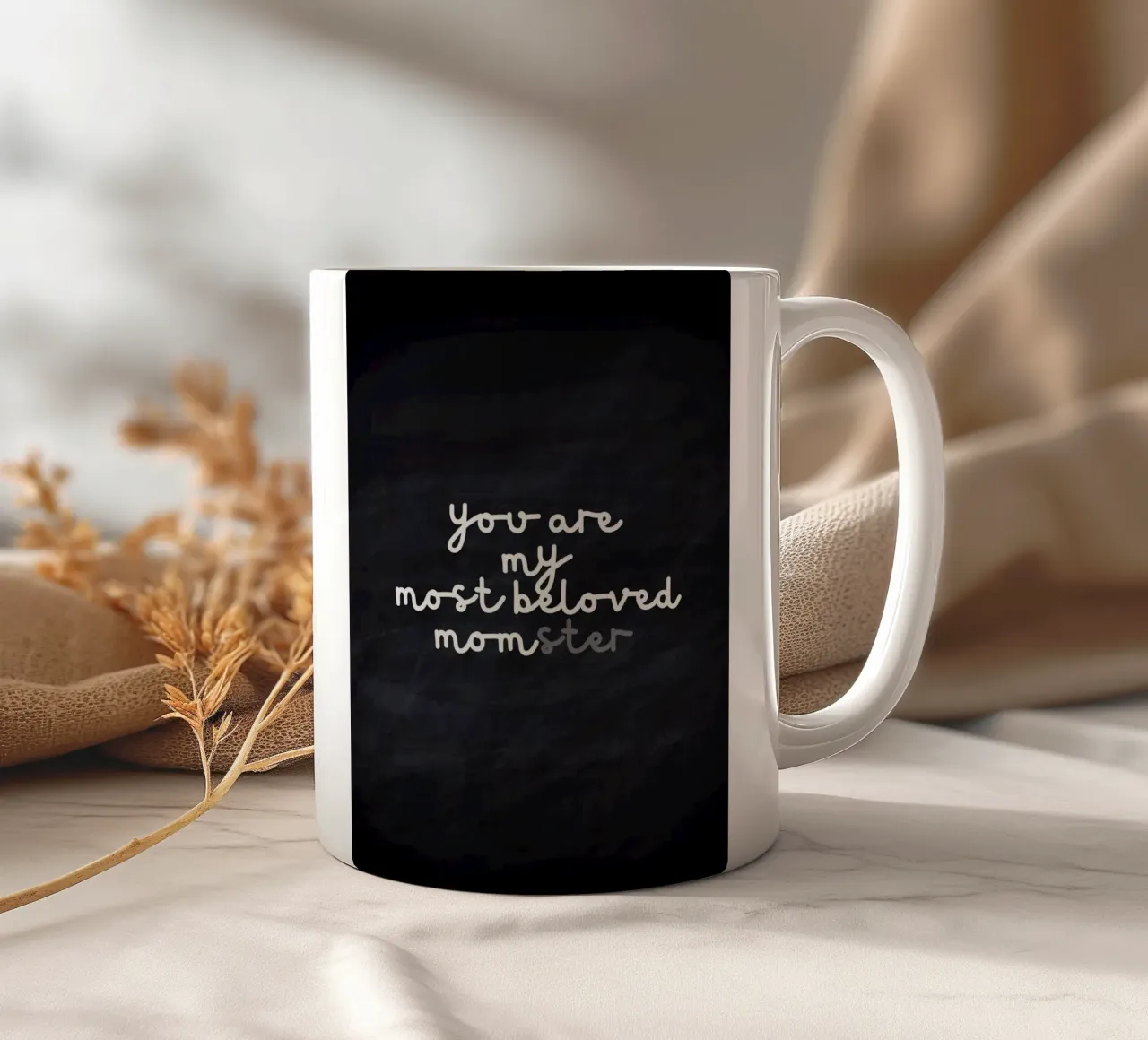 My most beloved momster ceramic mug by Ohkimiko