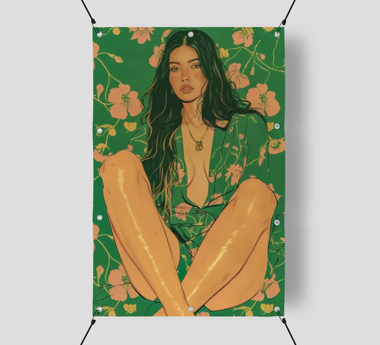 Bellezza femminile telo in pvc da Carinaprint