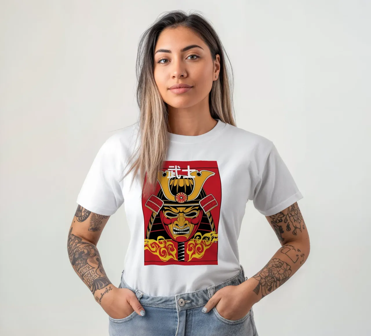 Samurai Warrior Mask t-shirt da ramosashop