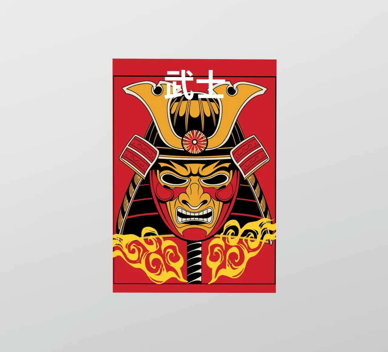 Samurai Warrior Mask autocollant de ramosashop