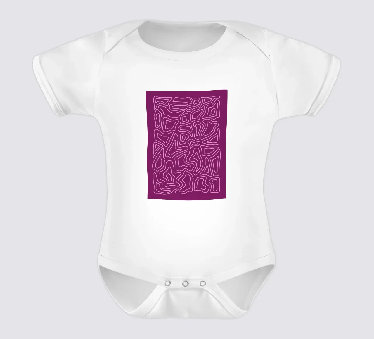 Minimalist Line Abstract Kurzarm Babybody von MODERN NUANCE