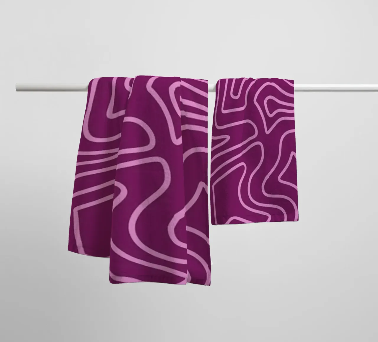 Minimalist Line Abstract towel by MODERN NUANCE