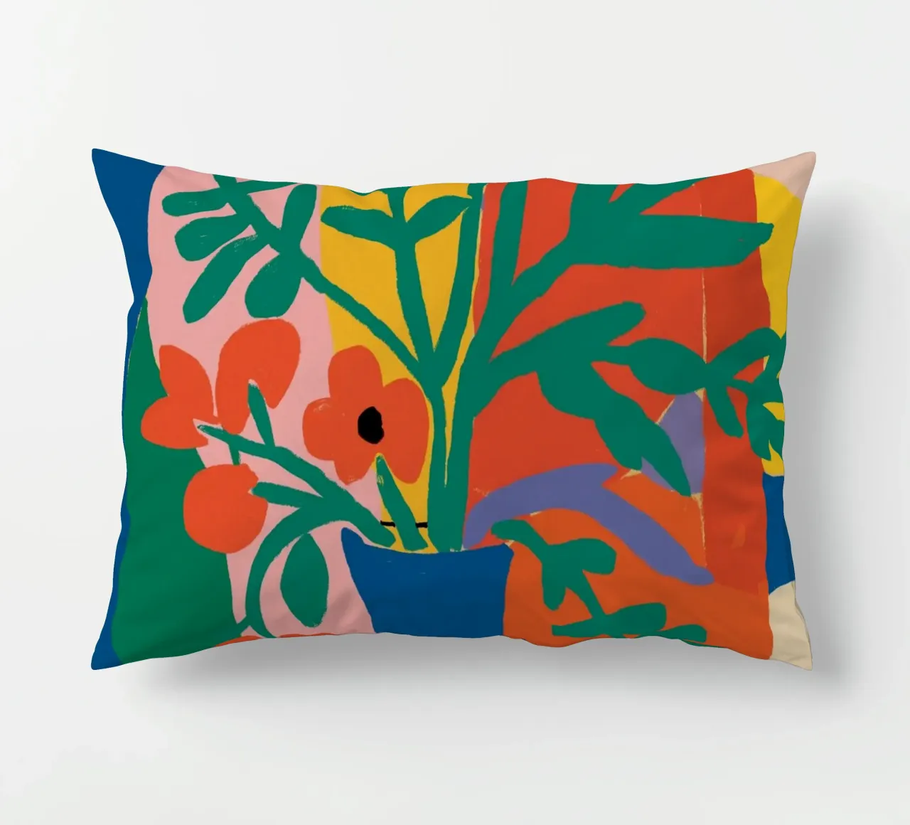 Composizione floreale con colori vivaci cuscino da Little Dean