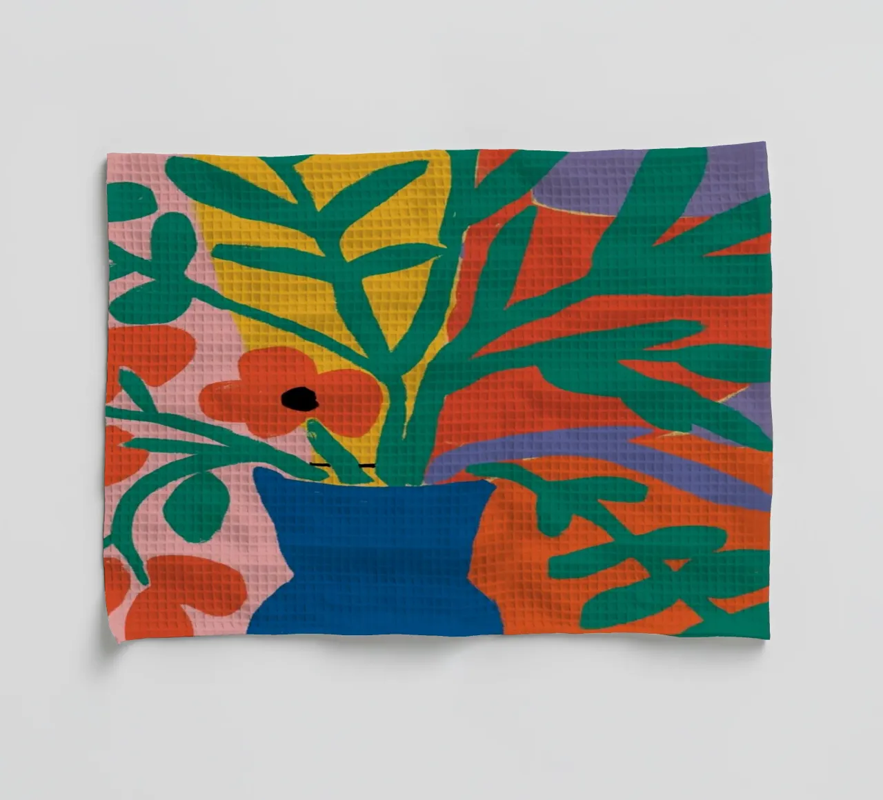 Composizione floreale con colori vivaci canovaccio da cucina da Little Dean