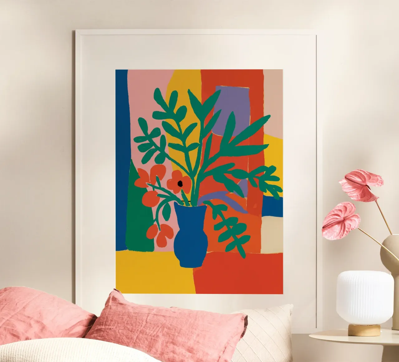 Composizione floreale con colori vivaci carta hahnemühle da Little Dean