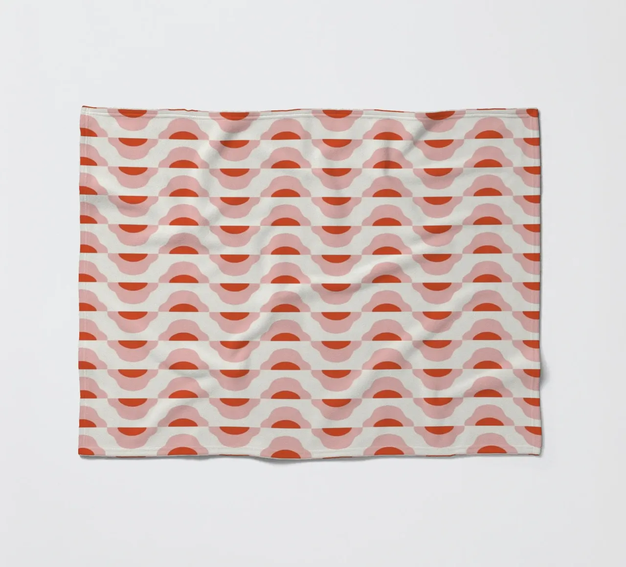 Waves seamless pattern 02 fleece blanket by Little Dean