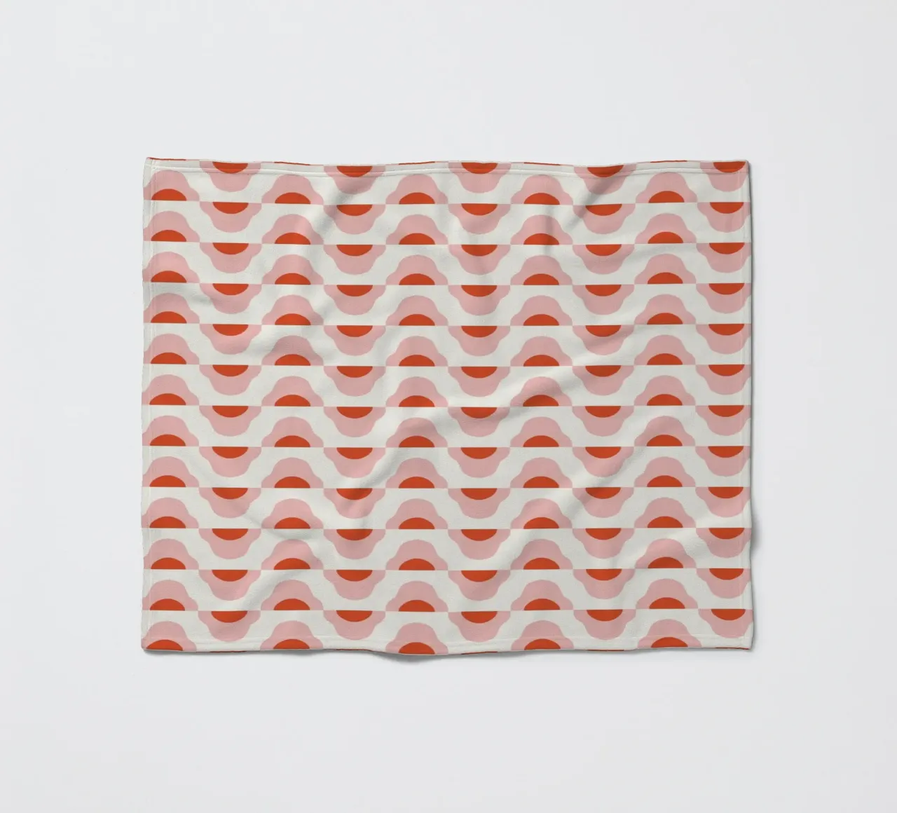 Waves seamless pattern 02 fleece blanket by Little Dean