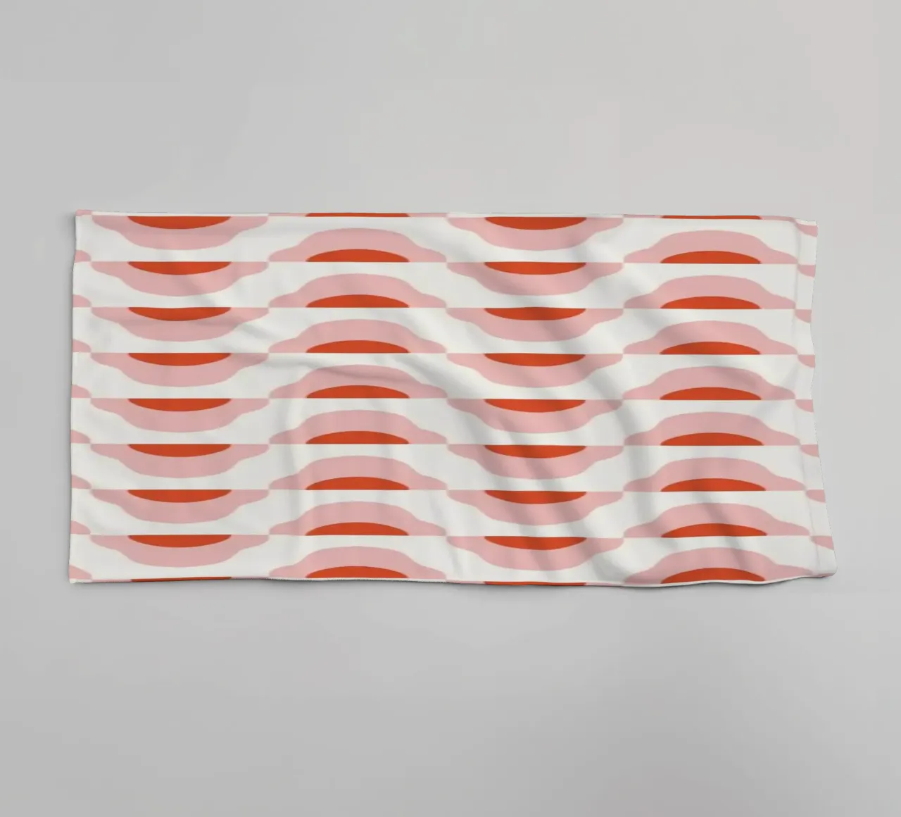 Waves seamless pattern 02 towel by Little Dean