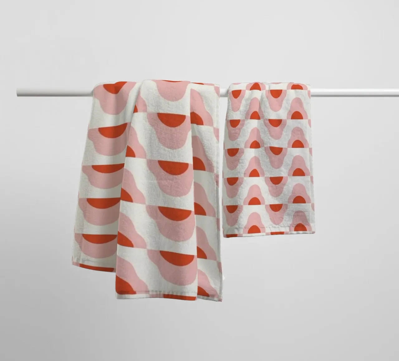 Waves seamless pattern 02 towel by Little Dean
