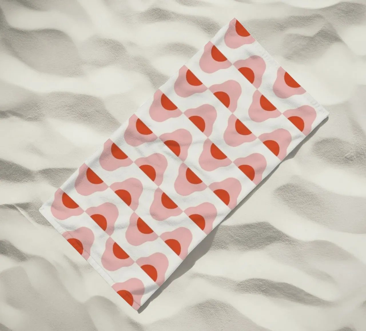 Waves seamless pattern 02 beach towel by Little Dean