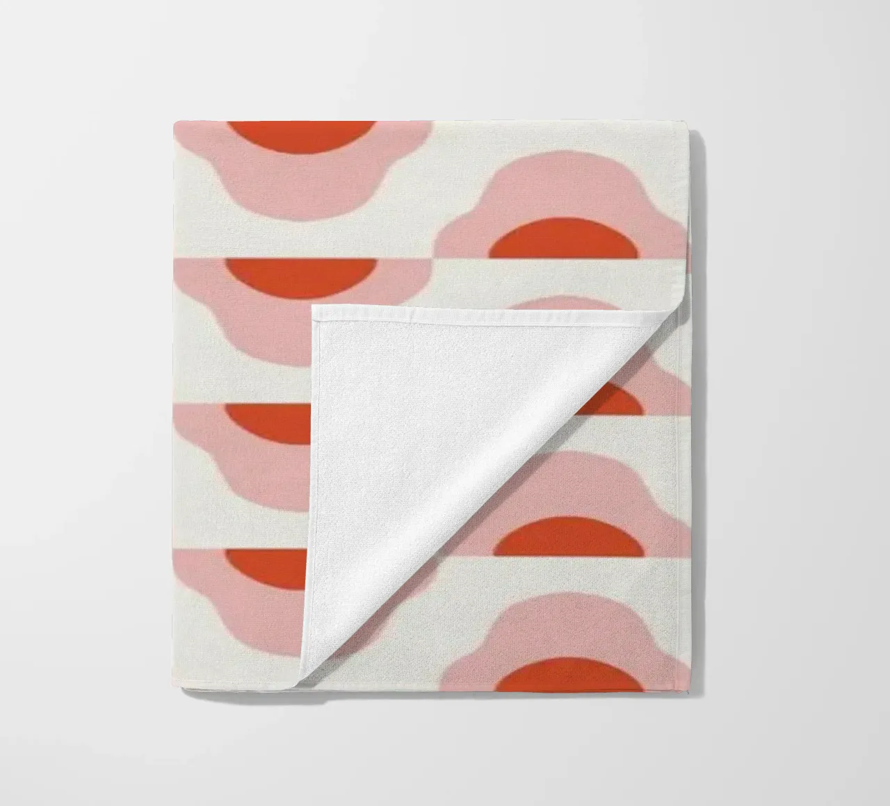 Waves seamless pattern 02 beach towel by Little Dean