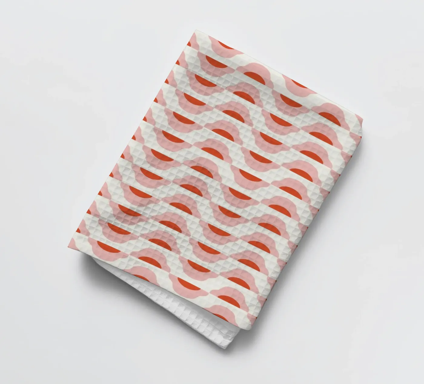 Waves seamless pattern 02 tea towel by Little Dean