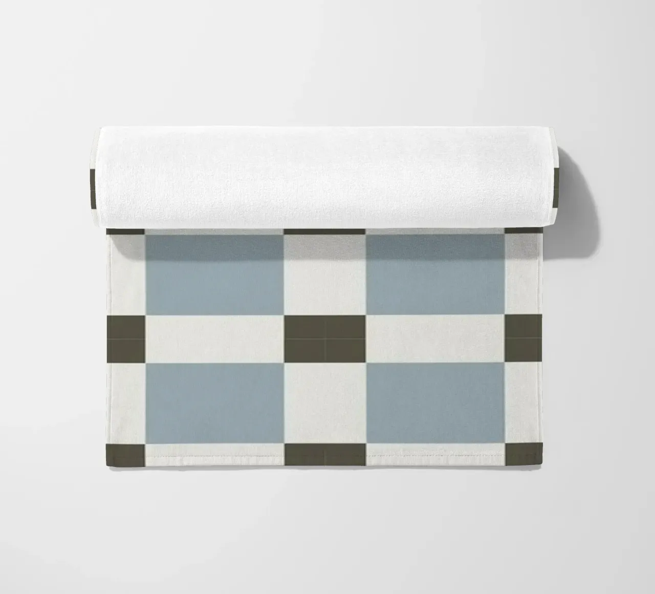 Checker tile sky blue pattern telo mare da Little Dean