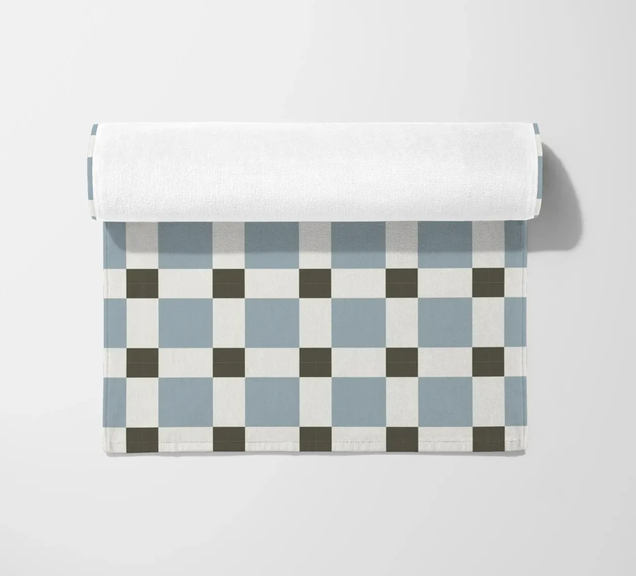 Checker tile sky blue pattern telo mare da Little Dean