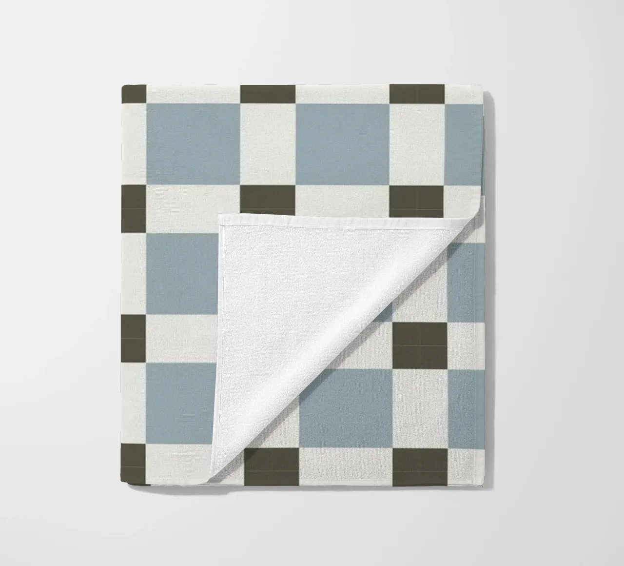 Checker tile sky blue pattern telo mare da Little Dean