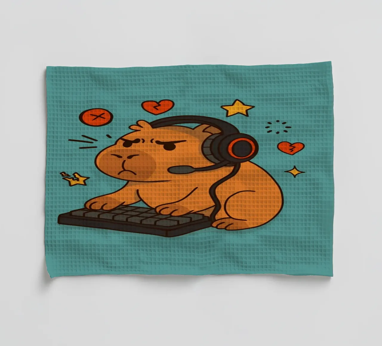 Capy Gamer Rage Quit Geschirrtuch von Loobs