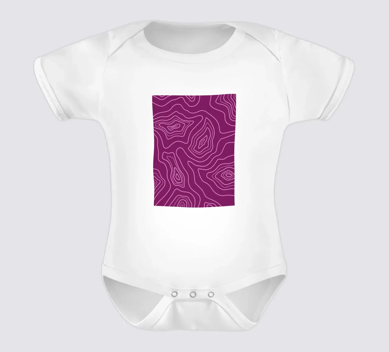 Minimalist Harmony Lines short-sleeve baby romper by MODERN NUANCE