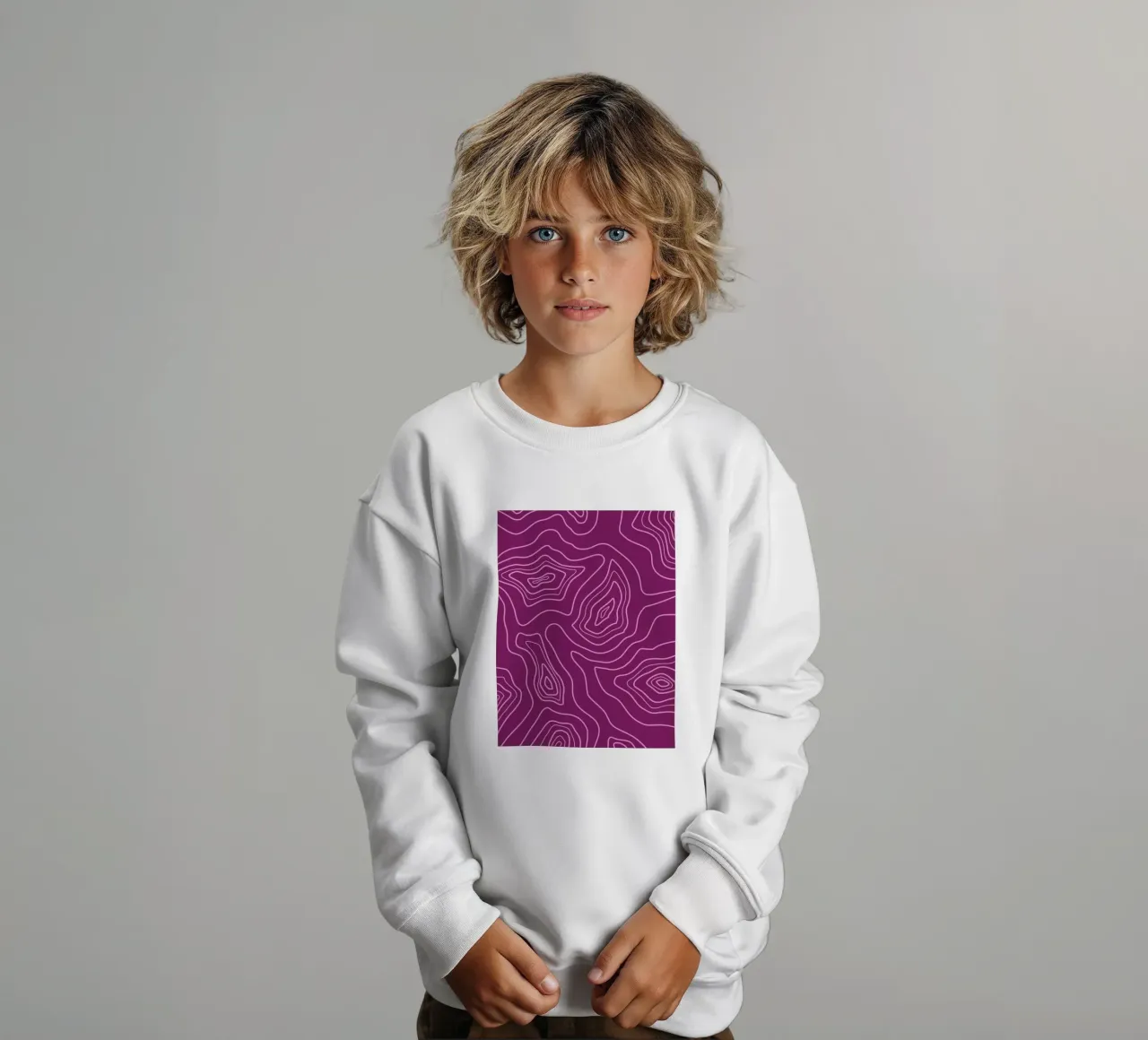 Linee di armonia minimalista felpa bambino da MODERN NUANCE