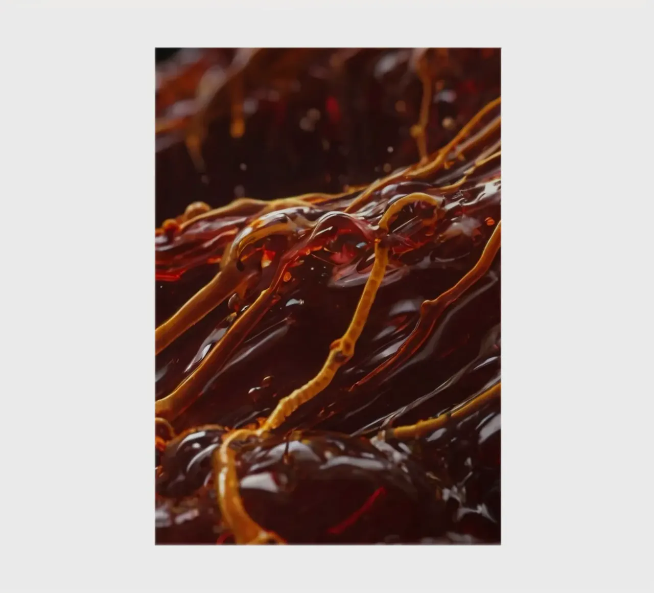 Fluid dynamics captured in orange and red layers notebook by DesignDoodle