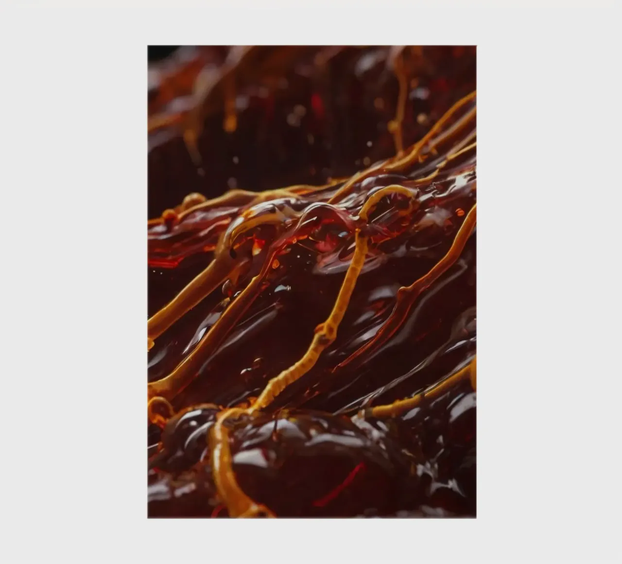 Fluid dynamics captured in orange and red layers notebook by DesignDoodle