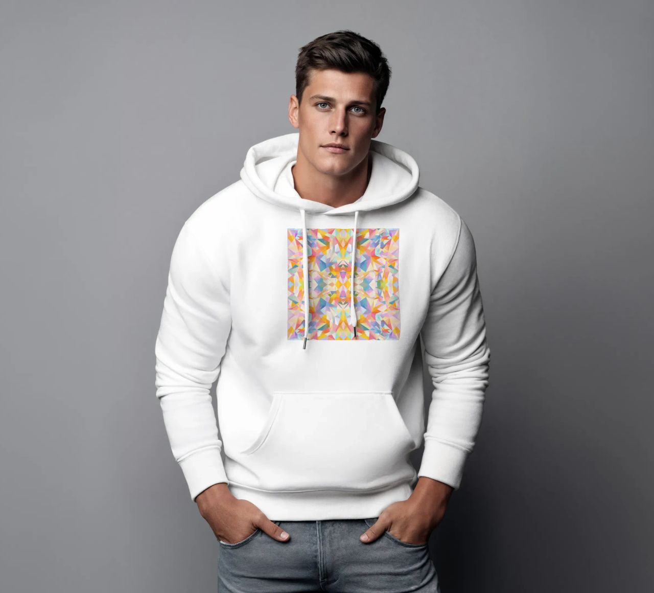 Beautiful Way - Abstract Geometric Pattern felpa con cappuccio da lovely lines