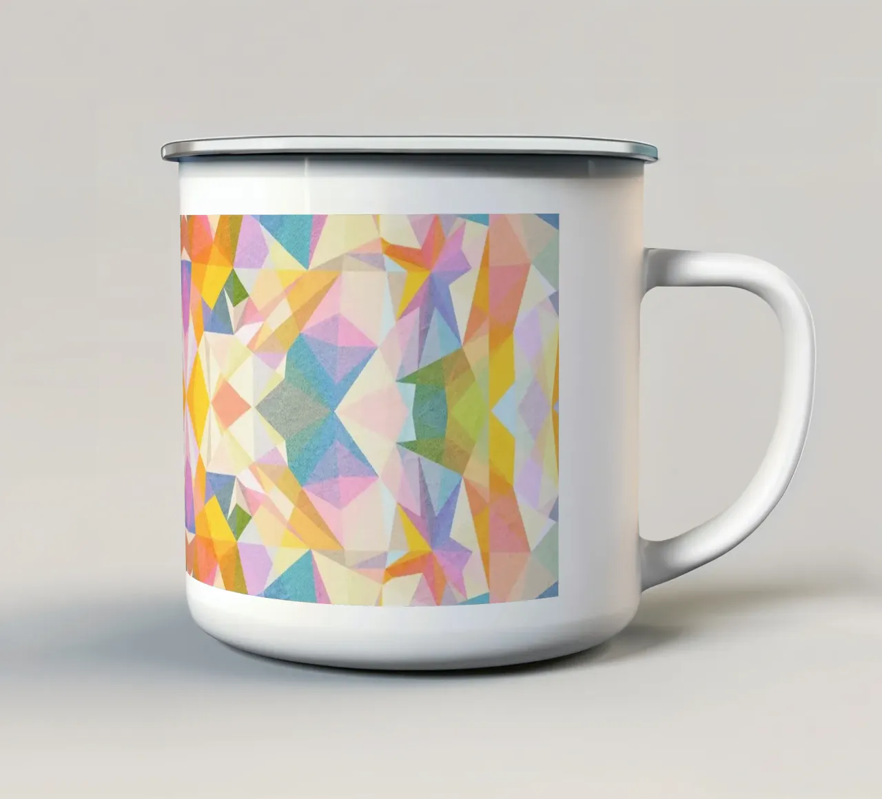 Beautiful Way - Abstract Geometric Pattern emaille mok van lovely lines