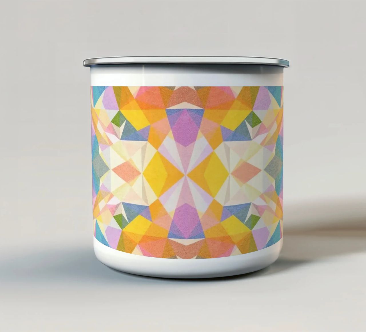 Beautiful Way - Abstract Geometric Pattern tazza in smalto da lovely lines