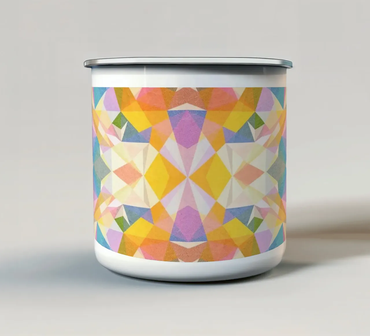 Beautiful Way - Abstract Geometric Pattern emaille mok van lovely lines