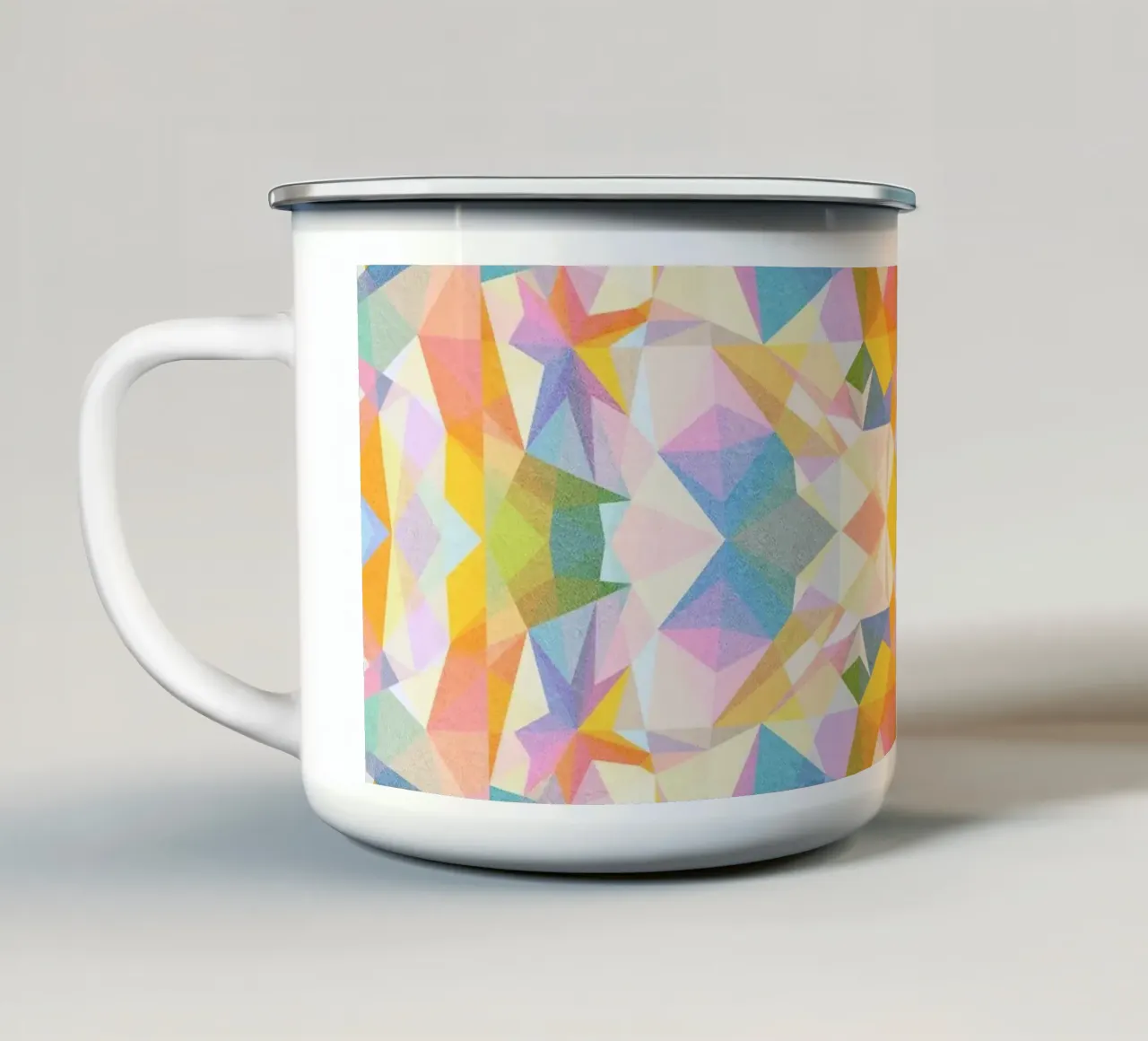 Beautiful Way - Abstract Geometric Pattern emaille mok van lovely lines