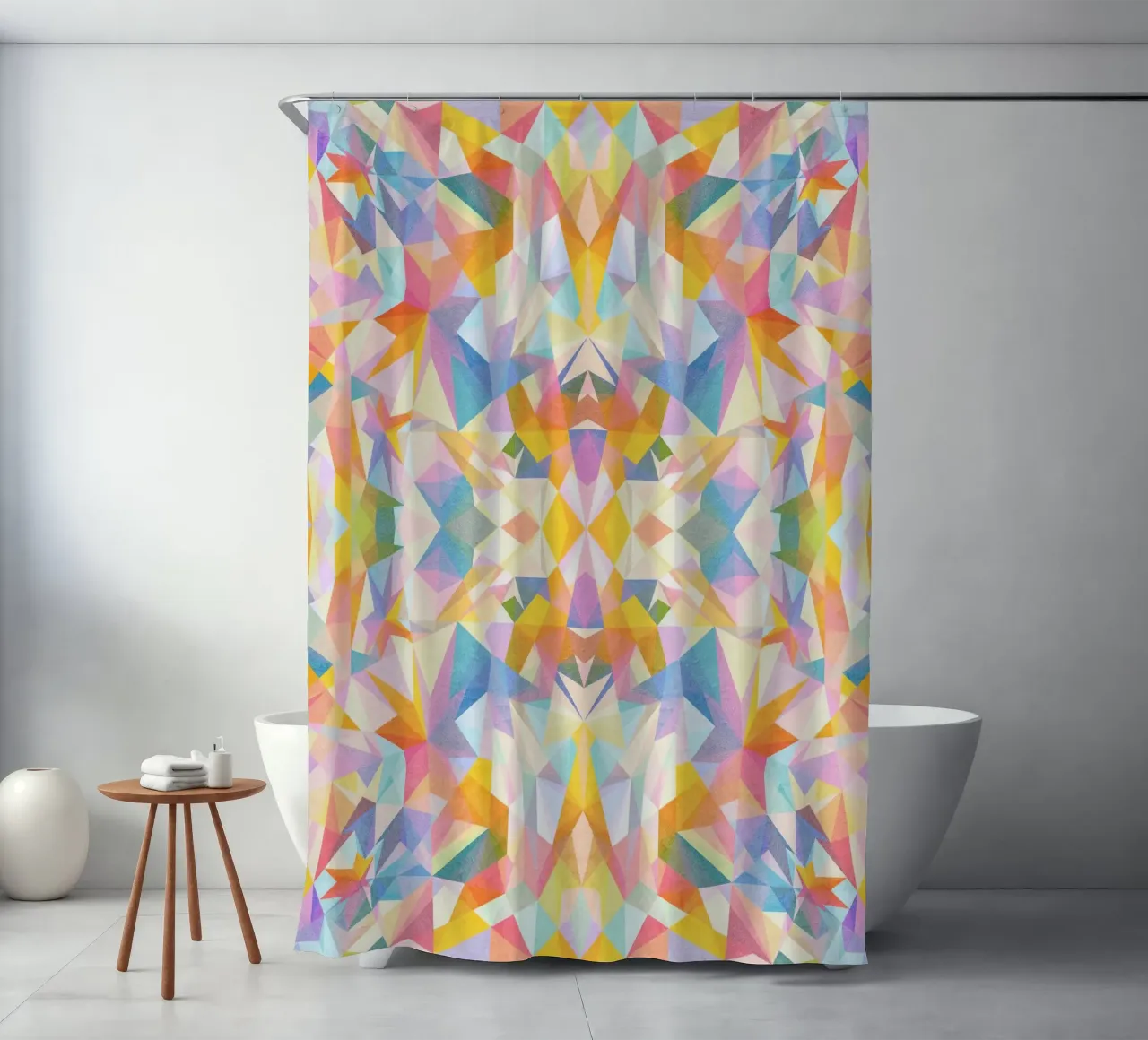 Beautiful Way - Abstract Geometric Pattern cortina de baño de lovely lines