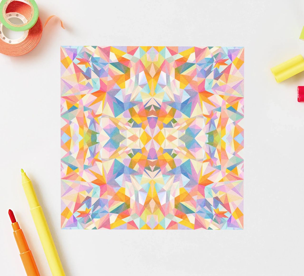 Beautiful Way - Abstract Geometric Pattern adesivo da lovely lines